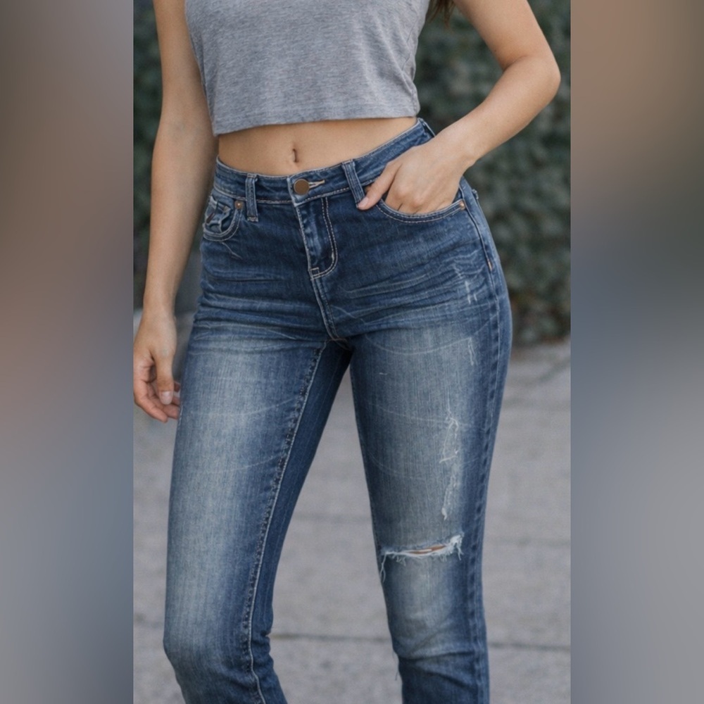 Soundgirl Dark Blue Skinny Jeans